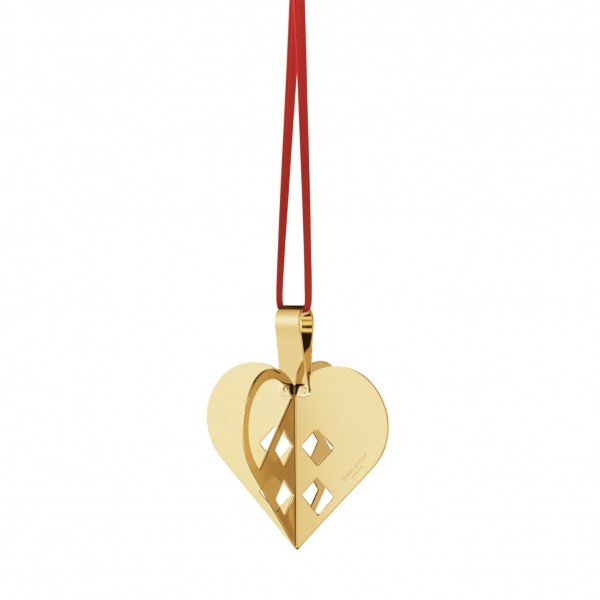 Украшение в форме сердца, позолоченное