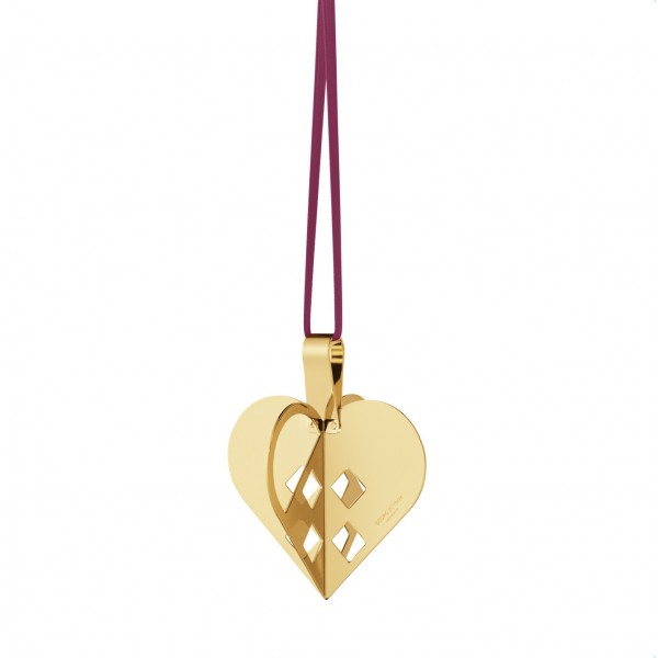 Украшение в форме сердца, позолоченное