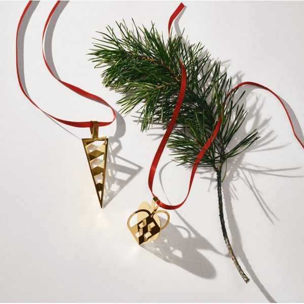 Украшение в форме сердца, позолоченное