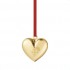 Рождественское украшение Сердце 2025, позолоченное