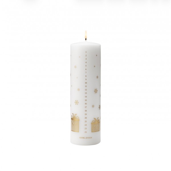 Свеча календарь 2025, позолоченная