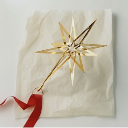 Верхушка для елки Лира, позолоченная