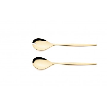 Приборы для салата Solo Gold, зеркальные