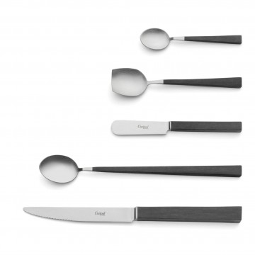 Набор столовых приборов Kube 5 предметов, черный