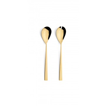 Приборы для салата Bauhaus Gold, зеркальные