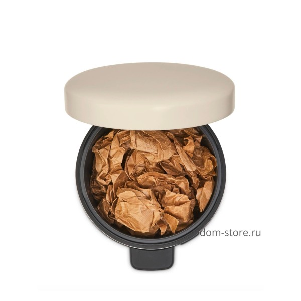 Мусорный бак с педалью New Icon 5 л бежевый