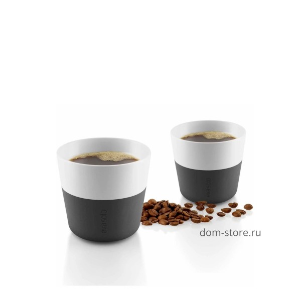 Чашки Lungo 230 мл 2 шт, чёрные