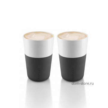 Чашки Latte 360 мл 2 шт, черные