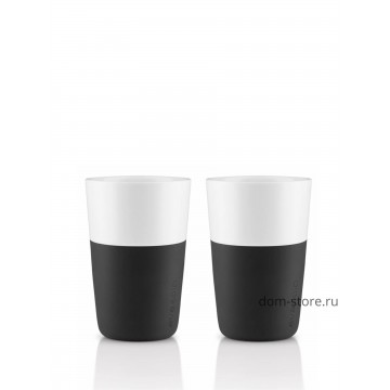 Чашки Latte 360 мл 2 шт, черные