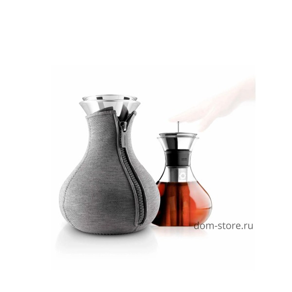 Чайник заварочный Tea Maker в неопреновом чехле 1л темно-серый