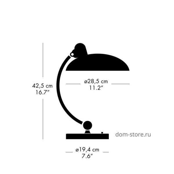 Настольная лампа Kaiser Idell 6631-T Luxus, черная Настольная лампа Kaiser Idell 6631-T Luxus, черная