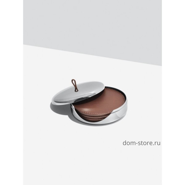 Набор кожаных подставок под бокалы Sky 4 шт. Набор кожаных подставок под бокалы Sky 4 шт.