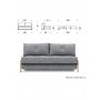 Диван-кровать Cubed 140 дубовые ножки, ткань 565