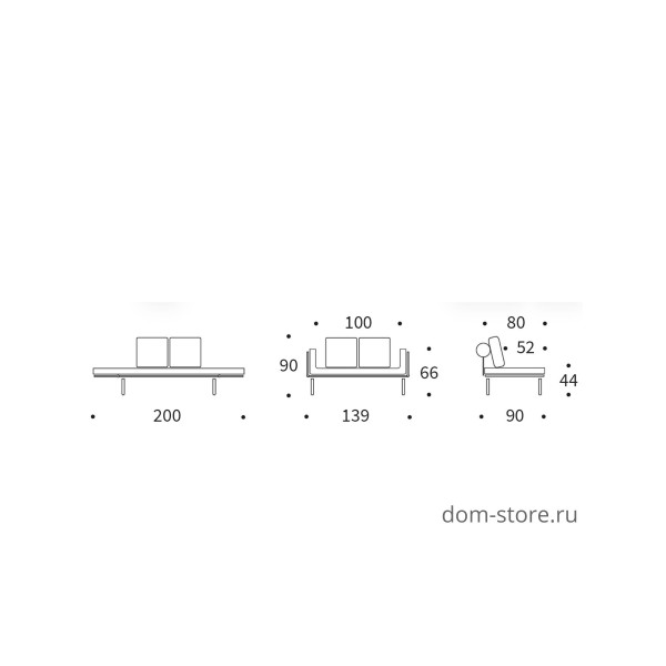 Диван-кушетка Rollo Classic ножки Stem, ткань 518