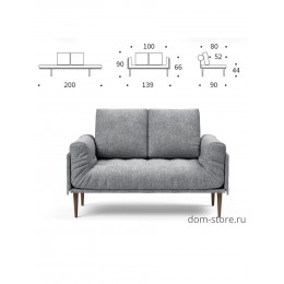 Диван-кушетка Rollo Classic ножки Styletto, ткань 565