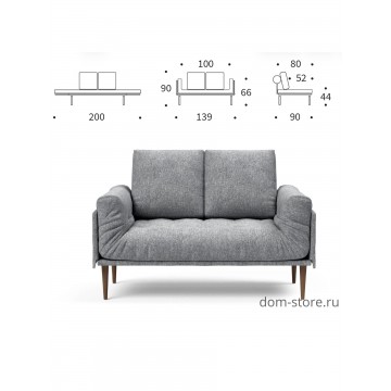 Диван-кушетка Rollo Classic ножки Styletto, ткань 565