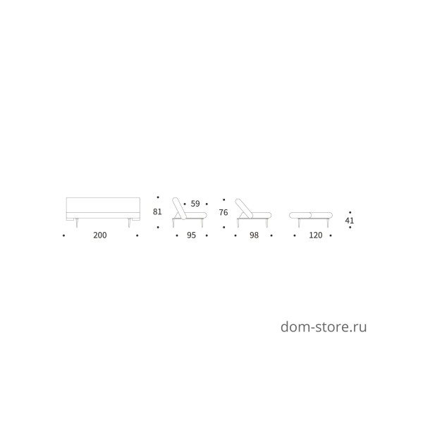 Диван-кровать Unfurl, ткань 536