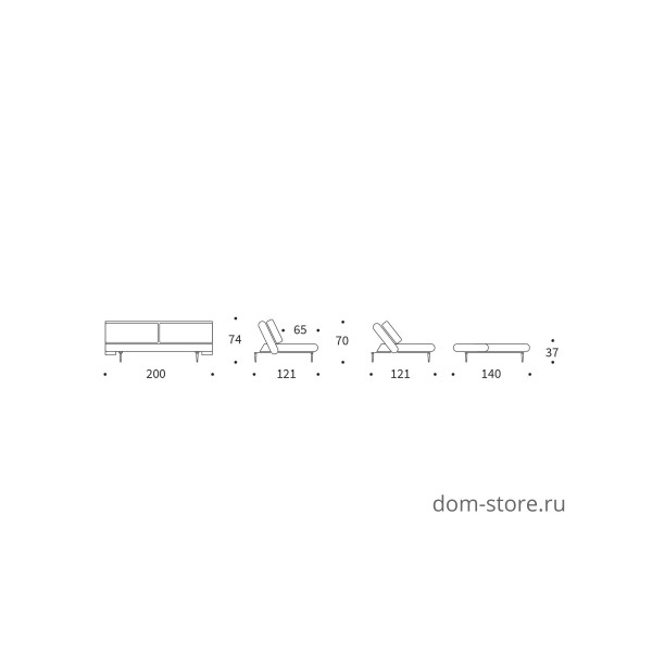 Диван-кровать Unfurl Lounger, ткань 594