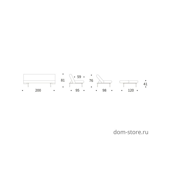 Диван-кровать Unfurl, ткань 217 Диван-кровать Unfurl, ткань 217