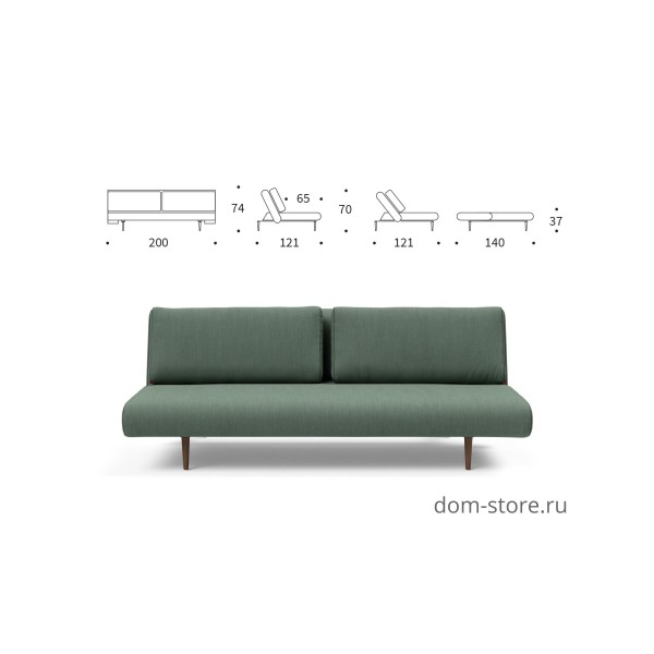 Диван-кровать Unfurl Lounger, ткань 518