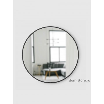 Зеркало Hub Ø61, настенное, черное