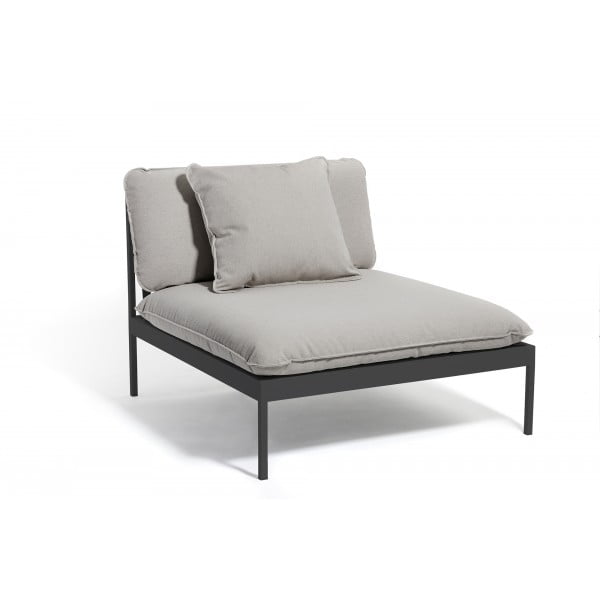 Кресло Skargaarden Bonan, светло-серый, темно-серый алюминий