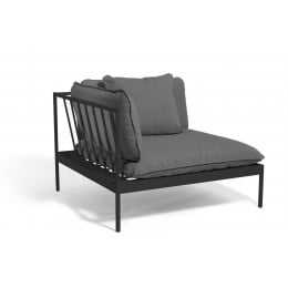 Кресло угловое Skargaarden Bonan, темно-серый, темно-серый алюминий