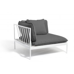 Кресло угловое Skargaarden Bonan, темно-серый, светло-серый алюминий