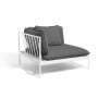 Кресло угловое Skargaarden Bonan, темно-серый, светло-серый алюминий