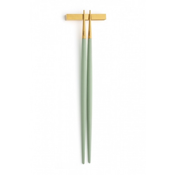 Набор палочек для еды CUTIPOL CHOPSTICKS 2 предмета мятно-золотые