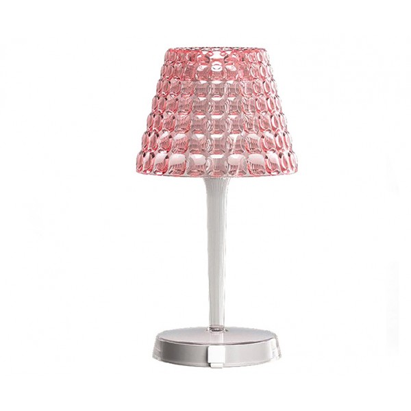 Настольный беспроводной светильник Tiffany розовый
