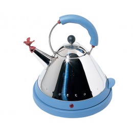 Чайник электрический со свистком светло-голубой