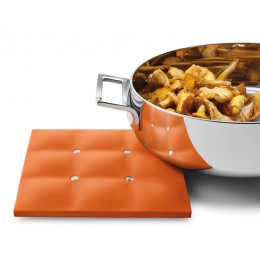 Силиконовая подставка под горячее Dish Mat оранжевая