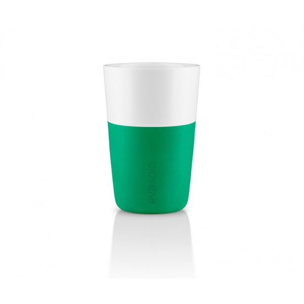 Набор чашек Latte 360 мл ярко-зеленый/белый