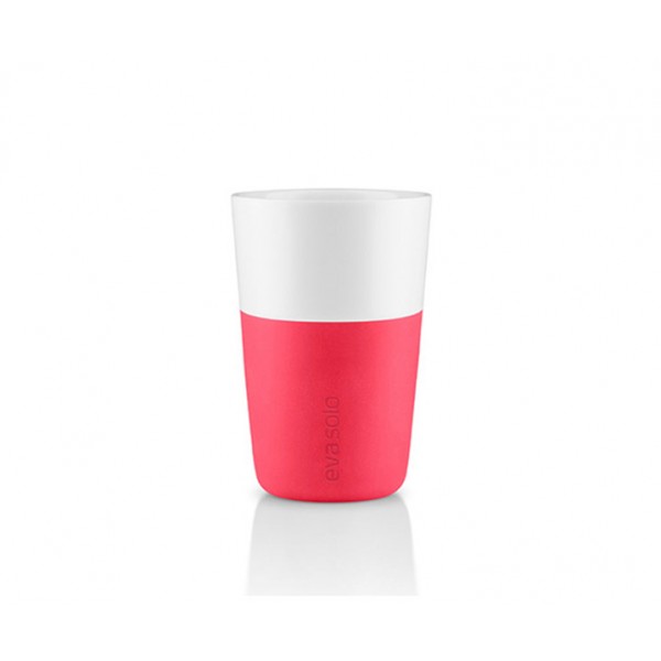 Набор чашек Latte 360 мл розовый/белый