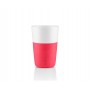 Набор чашек Latte 360 мл розовый/белый