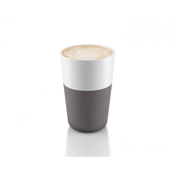 Набор чашек Latte 360 мл серый/белый
