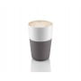 Набор чашек Latte 360 мл серый/белый