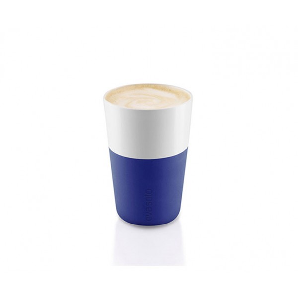 Набор чашек Latte 360 мл синий/белый