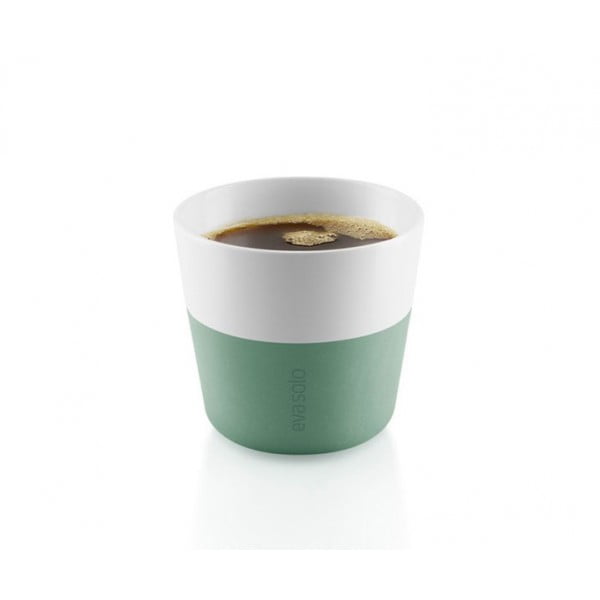 Кофейные чашки Lungo 2 шт 230 мл лунно-зеленые