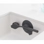 Щетка для мытья посуды с держателем на присоске темно-серый