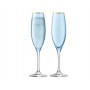 Набор из 2 бокалов флейт для шампанского LSA Sorbet 225 мл голубой