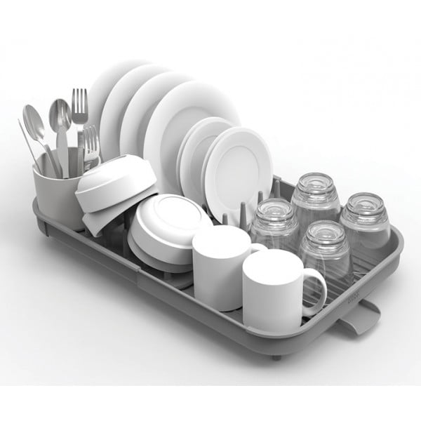 Сушилка раздвижная для посуды с отделением для столовых приборов