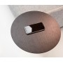 Диван Neat 140 с лампой столиком черными металлическими ножками и рамой гранит