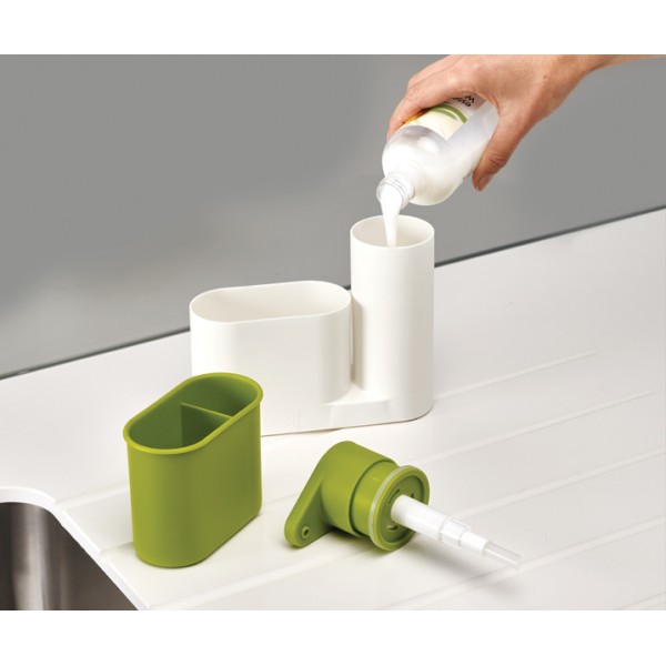 Органайзер для раковины с дозатором для мыла Joseph Joseph SinkBase белый-зеленый