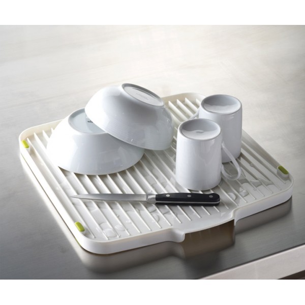 Сушилка для посуды двусторонняя со сливом Flip™ белая