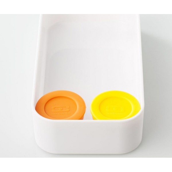 Набор из 2-х контейнеров для соуса MB Temple S с оранжевой и желтой крышками