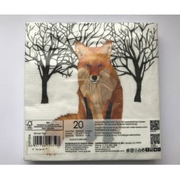 Новогодние бумажные салфетки Winter Fox, 20 шт