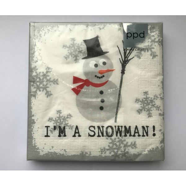 Новогодние бумажные салфетки I am Snowman, 20 шт