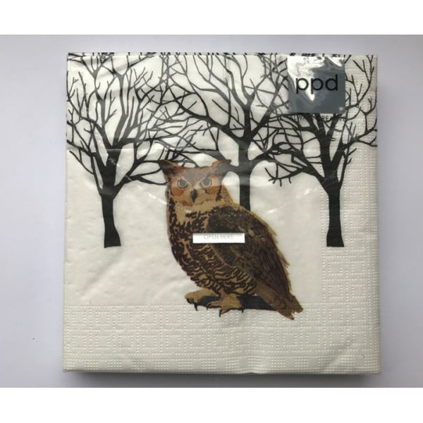 Новогодние бумажные салфетки Winter Owl, 20 шт